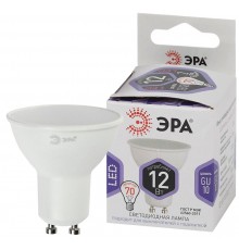 Лампа светодиодная LED MR16-12W-860-GU10 (диод, софит, 12Вт, холод, GU10) (10/100/4200)  Б0049076  ЭРА