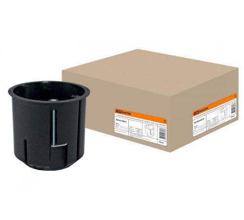 Коробка распределительная с/у 73х73 с саморезами, металлические лапки (для полых стен)  SQ1403-0010  TDM