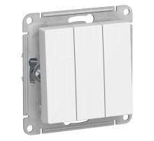 AtlasDesign Лотос Выключатель 3-клавишный, сх.1+1+1, 10АХ, механизм  ATN001331  SE