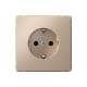 ArtGallery Песочный Розетка с заземлением со шторками, 16А, механизм, быстрозажим. клем.  GAL001245S  SE