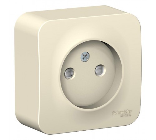 Blanca Молочный О/У с изолирующей пластиной Розетка без заземления со шторками 16А, 250В  BLNRA001112  SE
