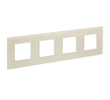 SKANDY Рамка 4-местная SK-F24B стекло беж.   SK-M42-G-K10  IEK