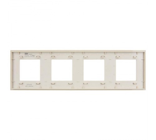 SKANDY Рамка 4-местная SK-F24B стекло беж.   SK-M42-G-K10  IEK