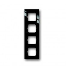 Рамка 4-постовая, для монтажа заподлицо, серия axcent, цвет черный  1753-0-4129   2CKA001753A4129  ABB