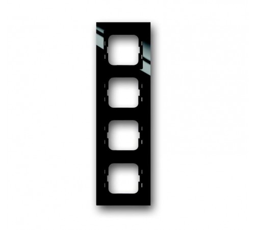 Рамка 4-постовая, для монтажа заподлицо, серия axcent, цвет черный  1753-0-4129   2CKA001753A4129  ABB