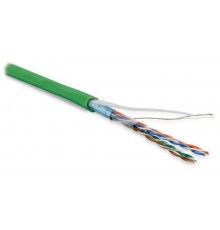 FUTP4-C5E-P26-IN-LSZH-GN-305 (305 м) Кабель витая пара, экранир. F/UTP, категория 5e, 4 пары(26 AWG), многожил. (patch), LSZH 236863  Hyperline