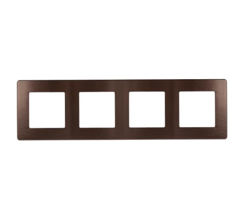 Рамка для розеток и выключателей серия 12 12-5104-13 на 4 поста, сатин, бронза  Б0052536  ЭРА