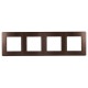 Рамка для розеток и выключателей серия 12 12-5104-13 на 4 поста, сатин, бронза  Б0052536  ЭРА