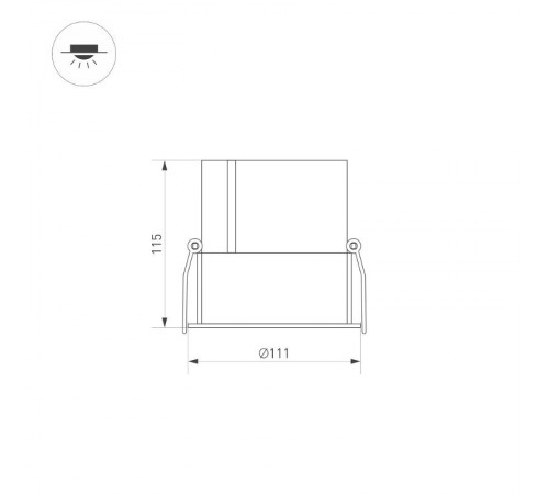 Светильник MS-ATLAS-BUILT-R112-35W Day4000 (BK-BK, 30 deg, 230V) (Arlight, IP20 Металл, 5 лет)  035463  Arlight
