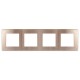 Рамка для розеток и выключателей серия 12 12-5104-13 на 4 поста, сатин, бронза  Б0052536  ЭРА