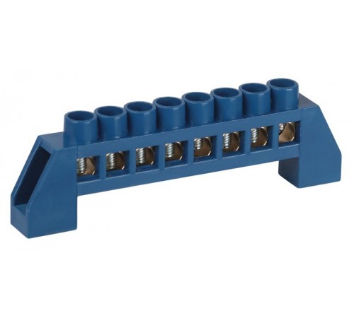 Шина  NO-224-123 N ноль в изоляторе ШНИ-6х9-8-Д-синий  Б0062963  ЭРА