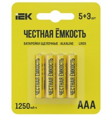Батарейка щелоч. Alkaline LR03/AAA (5+3шт/блистер) ПРОМО  ABT-LR03-OP-L05-03  IEK