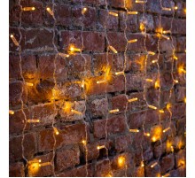 Гирлянда "Светодиодный Дождь" 2х1,5м, постоянное свечение, прозрачный провод, 230 В, диоды ЖЁЛТЫЕ, 192 LED  235-301-6  NEON-NIGHT