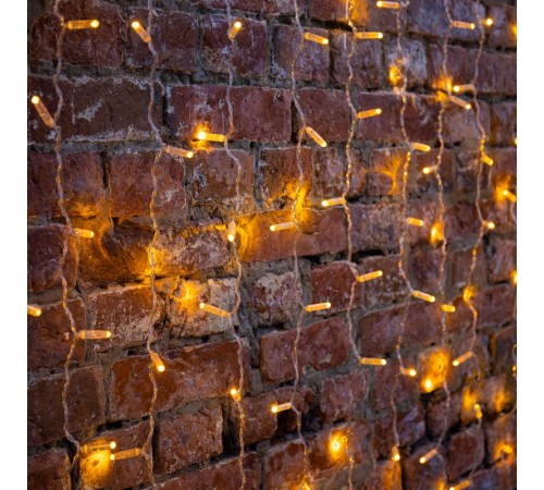 Гирлянда "Светодиодный Дождь" 2х1,5м, постоянное свечение, прозрачный провод, 230 В, диоды ЖЁЛТЫЕ, 192 LED  235-301-6  NEON-NIGHT