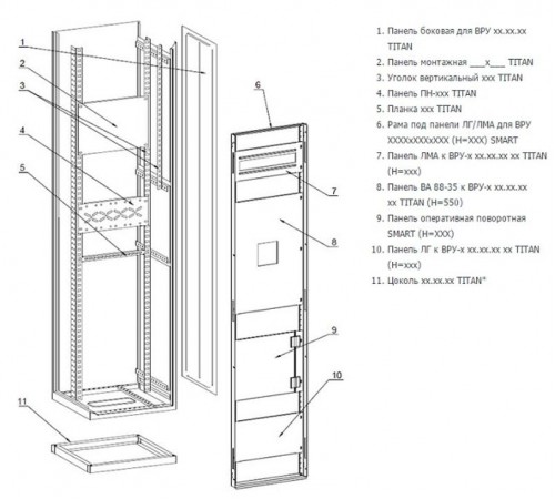 Цоколь ВРУ хх.60.60 IP54 TITAN  YKV10-TS-600-600-54  IEK