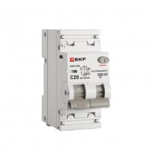 Автоматический выключатель дифференциального тока АВДТ-63N 1P+N 20А 30мА характеристика C тип A электромеханический 6кА PROXIMA  D63N26MA20C30  EKF