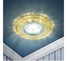 Светильник точечный встраиваемый под лампу DK LD3 MR16 50Вт GU5.3 желтый с подсветкой  Б0028092  ЭРА