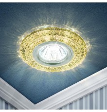 Светильник точечный встраиваемый под лампу DK LD3 MR16 50Вт GU5.3 желтый с подсветкой  Б0028092  ЭРА