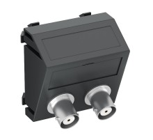 Мультимедийная рамка Audio-BNC Modul45 (черный) (MTS-2BC F SWGR1)  6105105  OBO Bettermann
