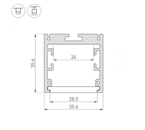 Профиль SL-ARC-3535-TWIST180-500 WHITE (arlight, Алюминий)  032687  Arlight