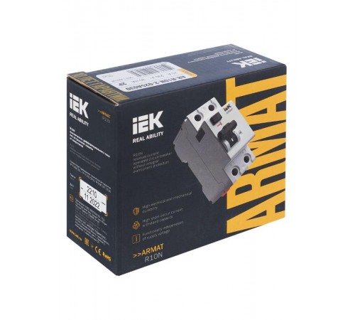 Выключатель дифференциальный (УЗО) R10N 2P 25А 30мА тип A ARMAT  AR-R10N-2-025A030  IEK