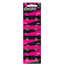 Элементы питания часовые AG 1 LR 621 BL-10  5002463  ФАZА