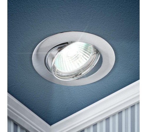 Светильник точечный встраиваемый под лампу KL1A 50Вт MR16 хром литой  C0043656  ЭРА