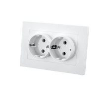 Розетка двойная 2П+З 16А 250В белая "Сенеж"   SQ1816-0036  TDM