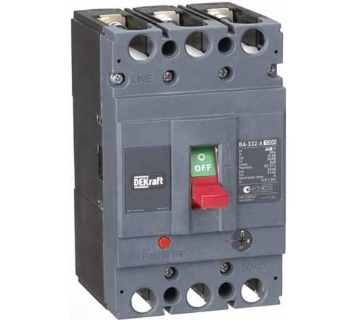 Силовой авт. выкл. 3P 100А c Ir=80А-100А 50кА ВА-332   21134DEK  DEKraft