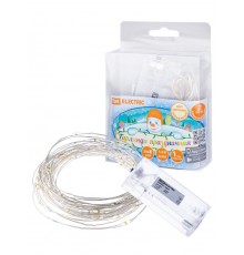 Гирлянда светодиодная "Роса20" 20LED, 2м, 3000К, 2хАА,  SQ0361-0051  TDM ELECTRIC