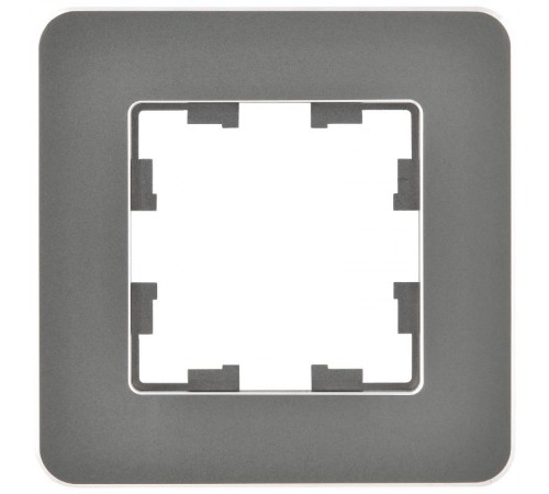 BRITE Рамка 1-ая РУ-1-1-Бр металл титан RE  BR-M12-M-01-K48  IEK