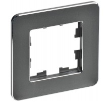 BRITE Рамка 1-ая РУ-1-1-Бр металл титан RE  BR-M12-M-01-K48  IEK