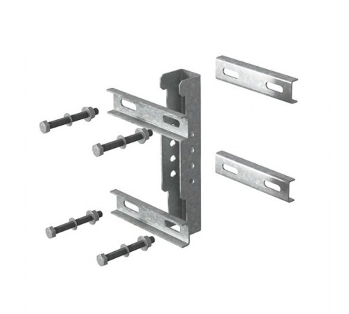 Крепление стойки консоли подвеса к опорам ограждения, толщ. 2,0 мм, гор. цинк, 356945  КСОО(КПН)-2,0-ГЦ   Ostec