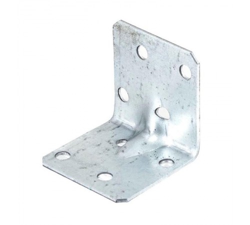 Уголок крепежный усиленный 40х40х40х1,5, оцинкованный - накл.  124409  Tech-KREP