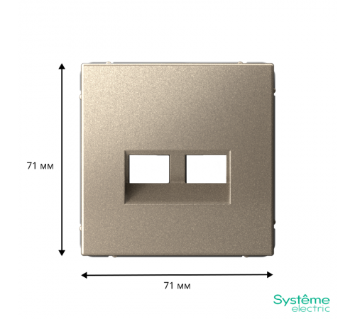 ArtGallery Шампань Накладка двойная для информационных функций типа Keystone  GAL000590  SE