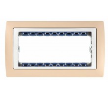 Simon 82 Рамка декоративная, (+суппорт), 8 узких (4 широких) модулей, S82C, кремовый-белый  82681-31  Simon