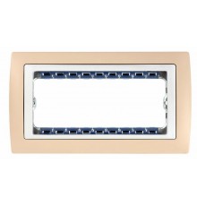 Simon 82 Рамка декоративная, (+суппорт), 8 узких (4 широких) модулей, S82C, кремовый-белый  82681-31  Simon