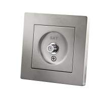 Розетка SAT (F-разъем) 0-2400МГц серебр. металлик "Сенеж"   SQ1816-0250  TDM