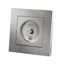 Розетка SAT (F-разъем) 0-2400МГц серебр. металлик "Сенеж"   SQ1816-0250  TDM