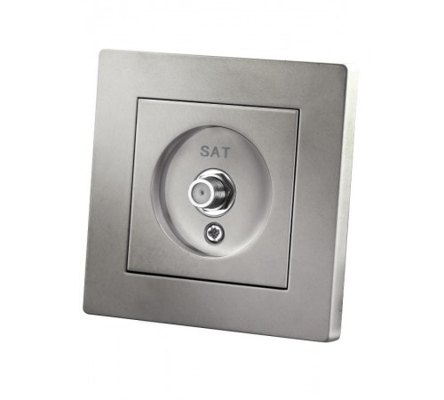 Розетка SAT (F-разъем) 0-2400МГц серебр. металлик "Сенеж"   SQ1816-0250  TDM