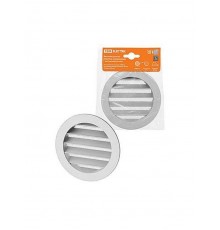 Решетка вентиляционная круглая алюминиевая с москитной сеткой, с фланцем d100, внеш. D125,  SQ1807-0800  TDM