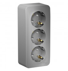 Blanca Алюминий О/У с изолирующей пластиной Розетка 3-ая с заземлением со шторками 16А, 250В  BLNRA011313  SE