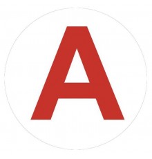 Самоклеящаяся этикетка  INFO-LLP-129 50х50мм А для маркировки аварийных светильников  Б0069101  ЭРА