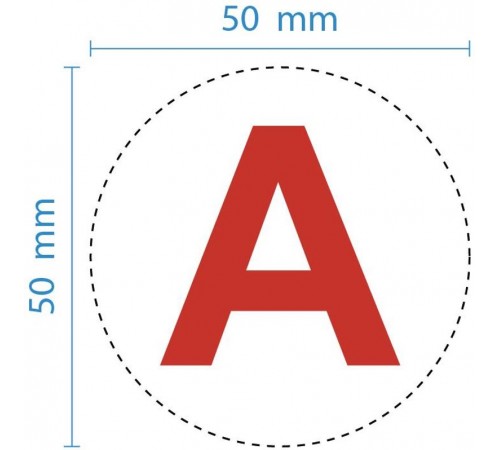 Самоклеящаяся этикетка  INFO-LLP-129 50х50мм А для маркировки аварийных светильников  Б0069101  ЭРА