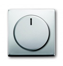 Плата центральная (накладка) с ручкой и лампой для поворотного светорегулятора, серия pur/сталь  6599-0-2959   2CKA006599A2959  ABB