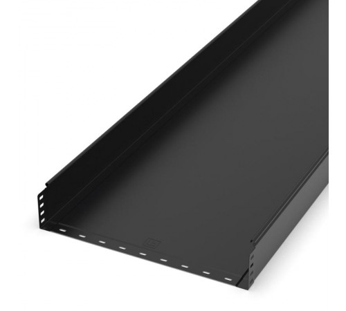 Лоток неперфорированный Стандарт 500х100х3000 (1,0 мм) RAL 9005 (6 м/уп)  PR16.9964  Промрукав