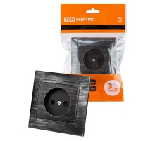 Розетка 2П 10А 250В с защ. шт. старинное серебро "Лама"  SQ1815-0651  TDM