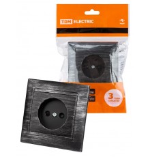 Розетка 2П 10А 250В с защ. шт. старинное серебро "Лама"  SQ1815-0651  TDM