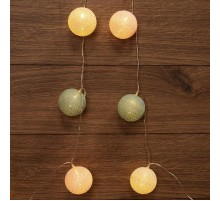 Тайские фонарики Перламутр 3.5 м, 20 LED, прозрачный ПВХ, цвет свечения теплый белый  303-078  NEON-NIGHT