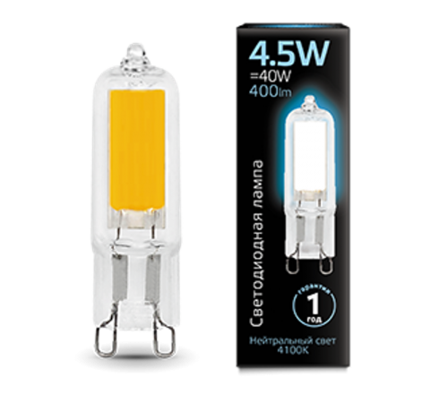 Лампа светодиодная LED 4,5Вт G9 AC220-240В 4100К 107809204  Gauss